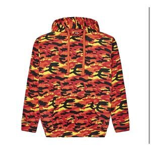 Blank Company - Fleece Orange Camo Pullover Mens Small